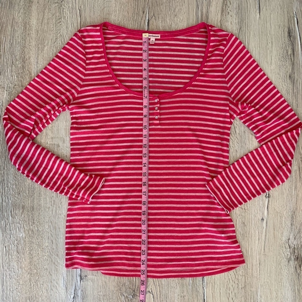 Juicy Couture Pink Stripped Long Sleeve Top - Picture 8 of 8